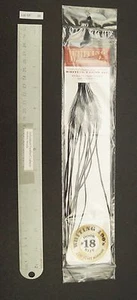 Whiting 100s Dyed Black Size 18 Dry Fly Genetic Rooster Hackle Pack Lot-SF 36 - Picture 1 of 6