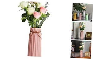 Ceramic Flower Vase for Home Decor - Modern 9.8 inch Tall Decorative Vases - Picture 1 of 7