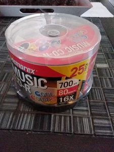 MEMOREX Blank Music CD-R ~ 25 Pack ~ 16x Multi Speed, 80 Min, 700MB ~ New - Picture 1 of 1