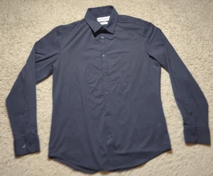 Mizzen + Main Button Up Hemd Herren Large Trim Fit blau mit weißen Punkten Performance - Bild 1 von 9