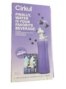 Lila Cirkul 32 Unzen Edelstahl Flasche & Deckel mit 2 Aromakartuschen Neu - Bild 1 von 9