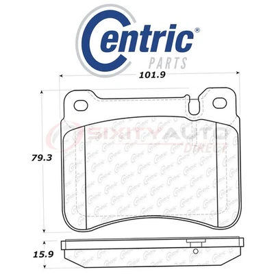 Centric C-TEK Metallic Disc Brake Pads for 2009-2011 Mercedes-Benz SLK300 nc - Image 1 of 4