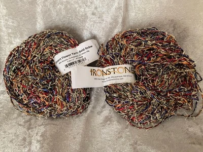 Two skeins Ironstone Desert Flower yarn; color "Bold Rainbow"; discontinued - Image 1 of 3