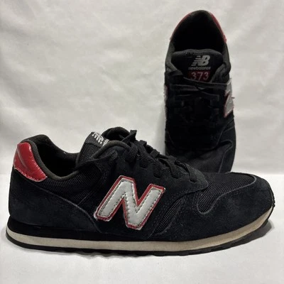 New Balance 373 Black Red White NB SUED Sz 7 Men’s - Photo 1/4
