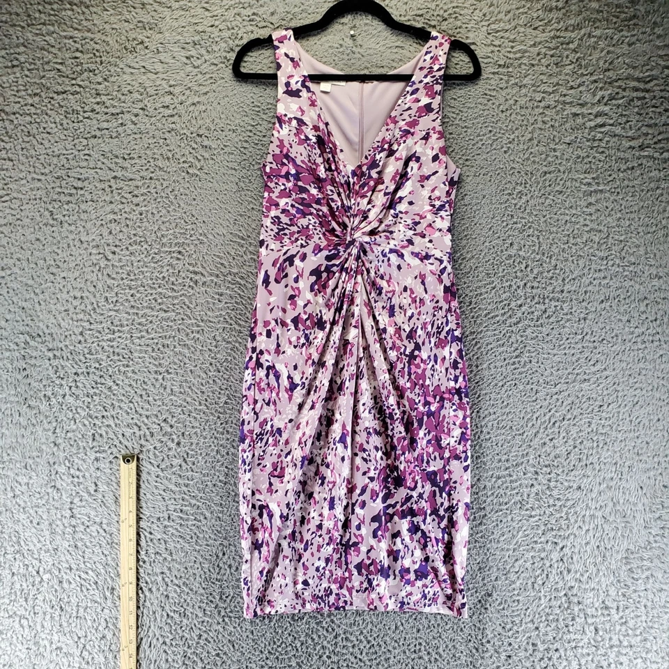 Vestido Boston Proper para mujer talla 10 púrpura fruncido sin mangas funda elástica Foto 1 de 4