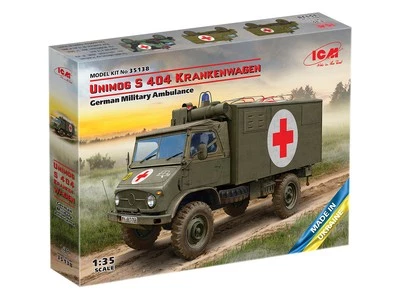 Modellino ambulanza militare 1/35 UnimogS404 German Military Ambulance ICM 35138 - Immagine 1 di 4