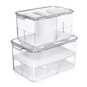 Vegetable Fruit Storage Containers, Food Storage Containers Fridge Produce Sa... - Picture 1 of 8