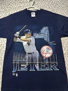 1997 PRO PLAYER NY NEW YORK YANKEES T SHIRT DEREK JETER Size L Made IN USA🇺🇸. - Picture 1 of 12