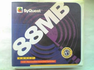 Syquest 88Mb 5 1/4" Hard Drive Disk includes hard Plastic Storage Case - USED-V - Image 1 of 3