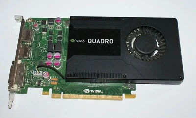 HP NVIDIA Quadro K2000 2GB DDR5 PCIE DisplayPort x2/DVI Graphics Card - Image 1 of 3