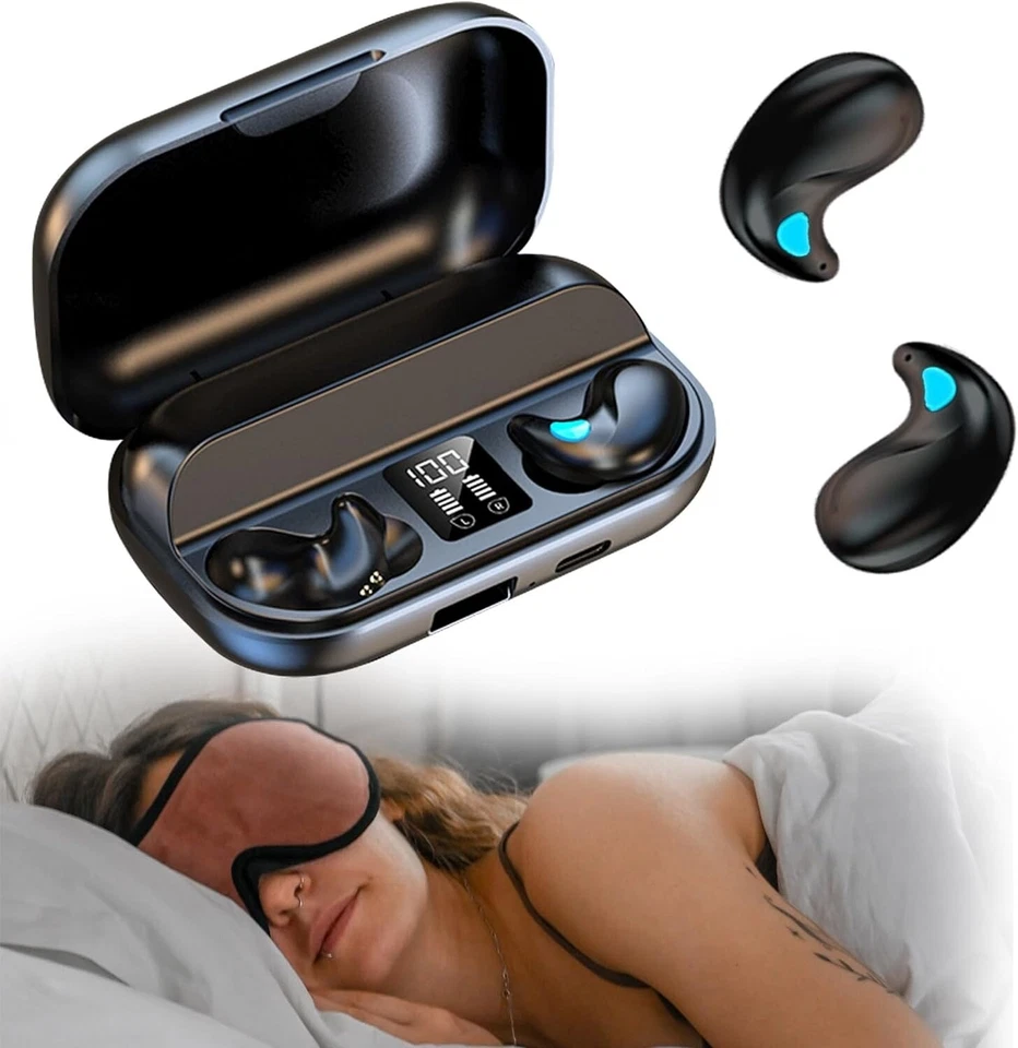 X57 Invisible Sleep Wireless Earphone Waterproof Earbuds bluetooth 5.3 feather - Image 1 of 4