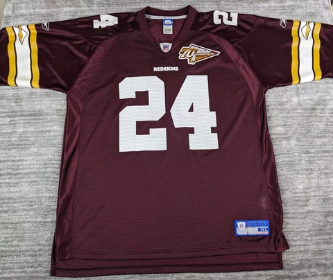 Reebok Washington Redskins Champ Bailey 70th Anniversary Jersey Size X-Large Cover
