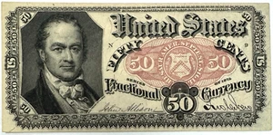 1875 Series 50c Fifth Issue Fractional Currency Fr# 1381 - ATTRACTIVE UNC! - Picture 1 of 2