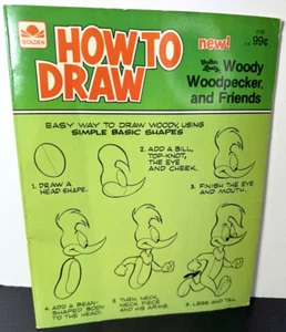 How to Draw Woody Woodpecker & Friends Walter Lantz 1983, Golden Paperback Book - Picture 1 of 6