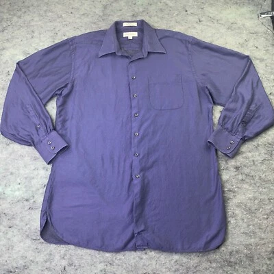Camisa John W Nordstrom Para Hombre 16.5 36' Púrpura Cuello Extendido Manga Larga Foto 1 de 4