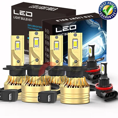 For Mercedes-Benz S430 2003-2006 - 6X LED Headlight + Fog Light Bulbs Combo Kit - Image 1 of 4