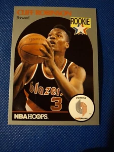 1990-91 CLIFF CLIFFORD ROBINSON NBA HOOPS ROOKIE CARD RC #250 UCONN BLAZERS - Picture 1 of 2