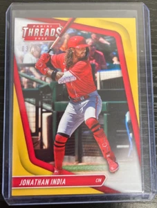 Jonathan India 2022 Panini Chronicles-Panini Threads Gold /10 Cincinnati Reds - Picture 1 of 3