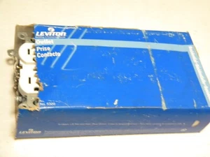 Box of 10 New Leviton 5320-WCP 15A 125V White Duplex Receptacles Open Box - Picture 1 of 3