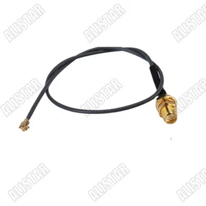 100pcs U.FL IPX to RP-SMA Female bulkhead 1.37mm Cable 15cm for PCI Wifi Card - Picture 1 of 2