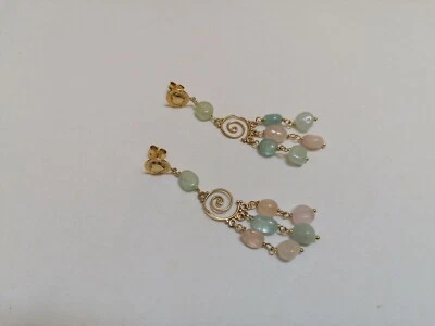 Orecchini pendenti in argento con Berilli - Immagine 1 di 3