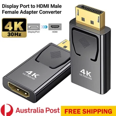 Display Port to HDMI Male Female Adapter Converter Connector 4K Displayport DP - image 1 of 4