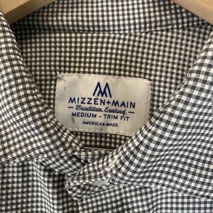 Mizzen + Main Hemd Trim Fit M grün weiß Micro Check Made USA - Bild 1 von 7