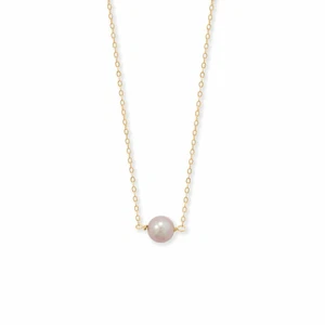 Collar de perlas de agua dulce cultivadas relleno de oro 14 K - Imagen 1 de 1