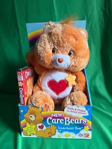 RARE 2006 Care Bears Fluffy & Floppy 12” Tenderheart Bear w/ DVD - NEW in BOX - Picture 1 of 7