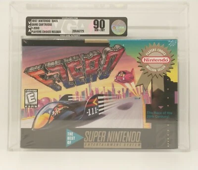 F-Zero (Super Nintendo SNES) Brand New, Sealed - VGA Graded 90 NM+/MT - Image 1 of 2