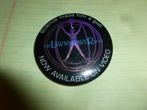 Lawnmower Man Pin Back 1992 Movie Promotional Video Store Button Promo Brosnan - Picture 1 of 3