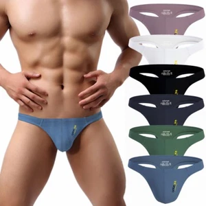 1 3 4 Pack Lot Men's Underwear Comfy Soft Modal Thongs G-string Lingerie - Picture 1 of 40
