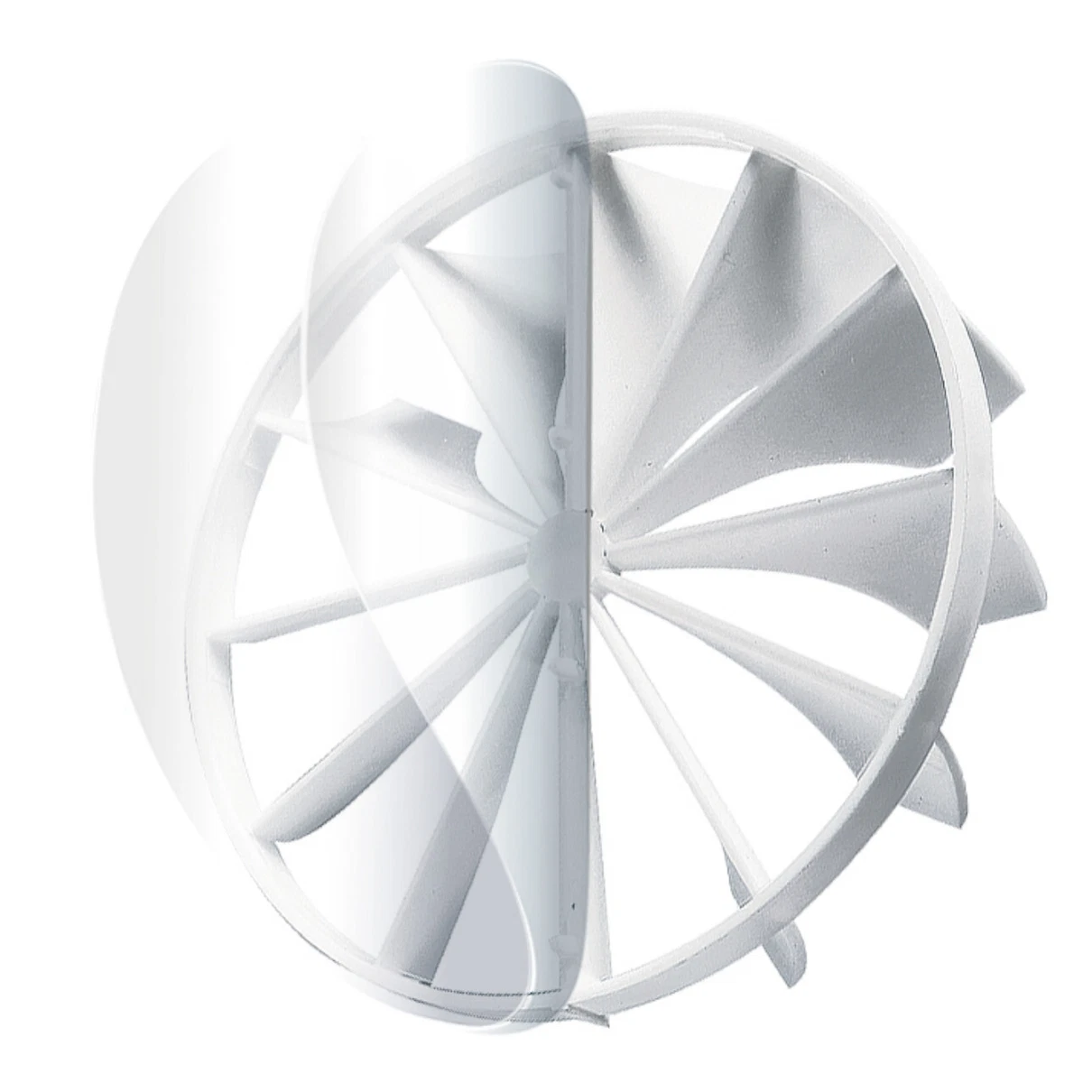 Schwerkraftklappe KO150-30 – Lüftungsgitter Mit Rückschlagventil, 150 Mm, Aus ABS-Kunststoff, Einfach Montiert
