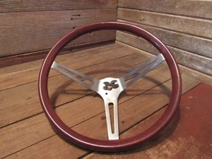 Vintage Chevelle Impala Nova El Camino Corvette Wood Steering Wheel High Gloss - Picture 1 of 10