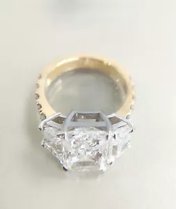 Diamond Engagement Ring VVS2 E Radiant 5 Ctw Lab Created IGI Certified Sparkling - Picture 1 of 11
