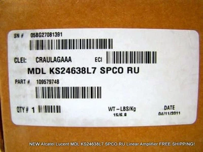 NUEVO Amplificador Lineal Alcatel Lucent MDL KS24638L7 SPCO RU ¡ENVÍO GRATUITO! Foto 1 de 2