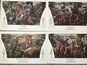 4 Charles Banks Wilson laminiertes Tischset Oklahoma Entdeckung Siedlung Wandbilder - Bild 1 von 5