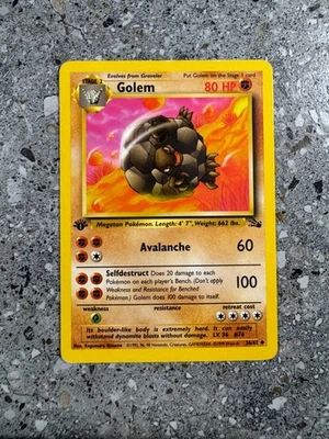 Pokemon TCG Cards 1st Edition Golem 36/62 Fossil Uncommon PLAYED - Image 1 of 4