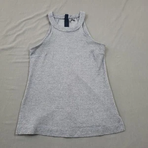 By Anthropologie Blouse Womens Small S Sleeveless Zip Up Woven Gray * - Picture 1 of 12