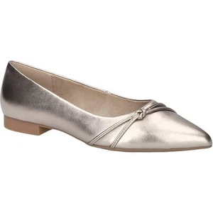 Bella Vita Womens Rhea Gold Metallic Flat Shoes 9 Wide (C,D,W) BHFO 4181 - Picture 1 of 1
