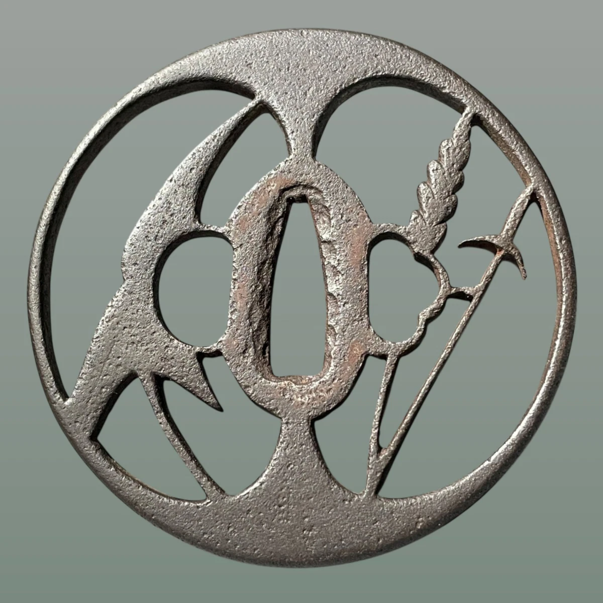 古董原始铁日本刀镡| eBay