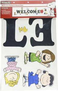 Peanuts Giant Welcome Classroom Bulletin Board Set for Teachers, 22 Pieces - Picture 1 of 12