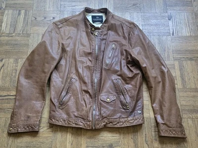 Scotch and Soda Men’s Goat Leather Jacket Size L, Amsterdam Couture Exclusive - Image 1 of 4