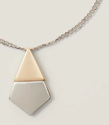 Collar colgante de metal mezclado Ann Taylor LOFT para mujer nuevo con etiquetas 34 plata dorada Foto 1 de 4