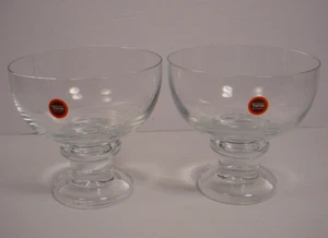 Thomas Coppa 2 Champagne Sherbet Glasses 4" Tall Unused w/Stickers - Picture 1 of 9