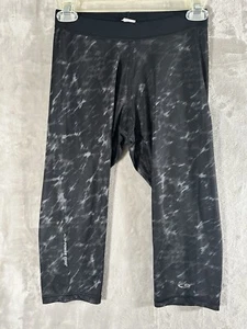 Champion Duo Dry Leggings Womens Medium Black Capri Camouflage Yoga Activewear - Picture 1 of 12