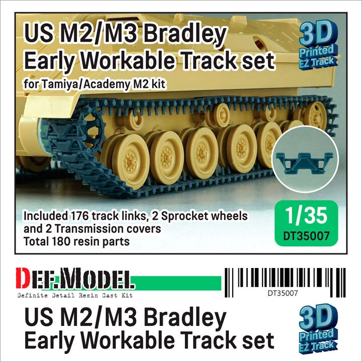 DEF Model 1/35 US M2/M3 Bradley IFV Early Workable Track set for Tamiya/Academy - Image 1 of 1