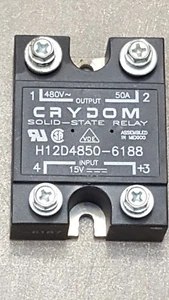 RELÉ DE ESTADO SÓLIDO CRYDON Modelo H12D4850-6188 entrada 15V, SALIDA 480V, 50Apm - Imagen 1 de 5