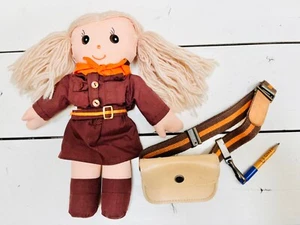 Vintage Brownies Girl Guides Canada Cloth Soft Doll and Coin Purse with Belt - Bild 1 von 12