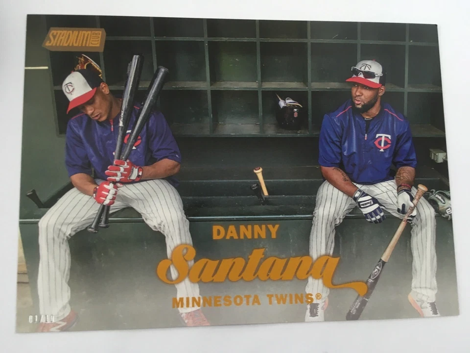 2017 Topps Stadium Club Jumbo 5x7 Danny Santana Twins 10 #’d 01/10 Gold - Image 1 of 1